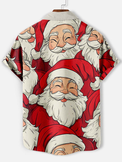 Men's Christmas Funny Graphic Short Sleeve Hawaiian Shirt